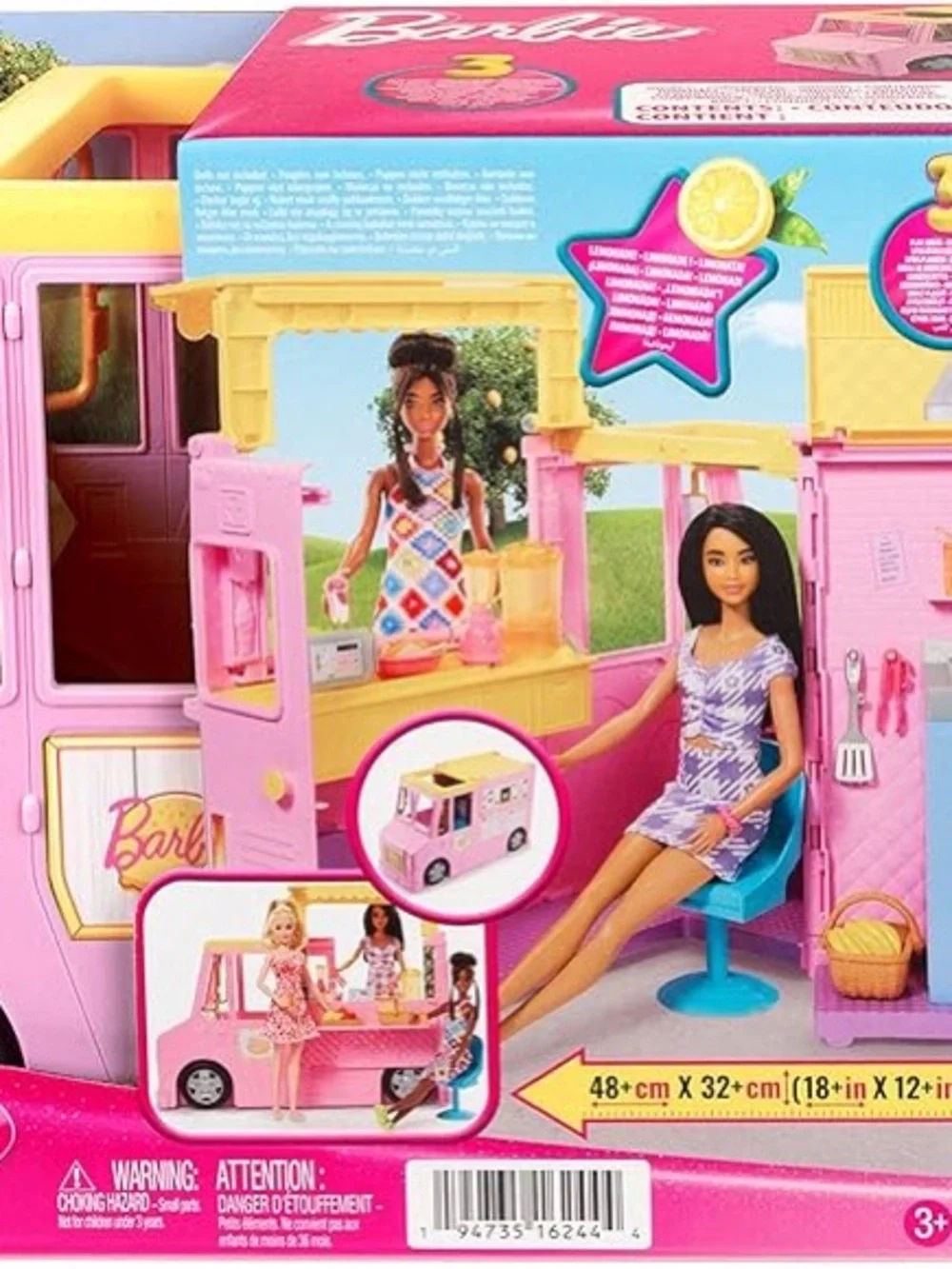 🩷Barbie Pink lemonade   Truck Playset with Accessories🩷 🆕